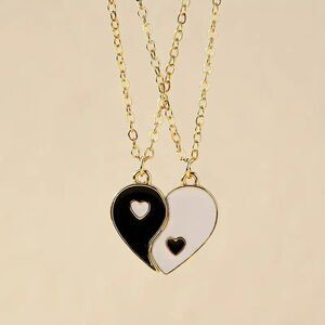 Heart Yin Yang Friendship Necklace